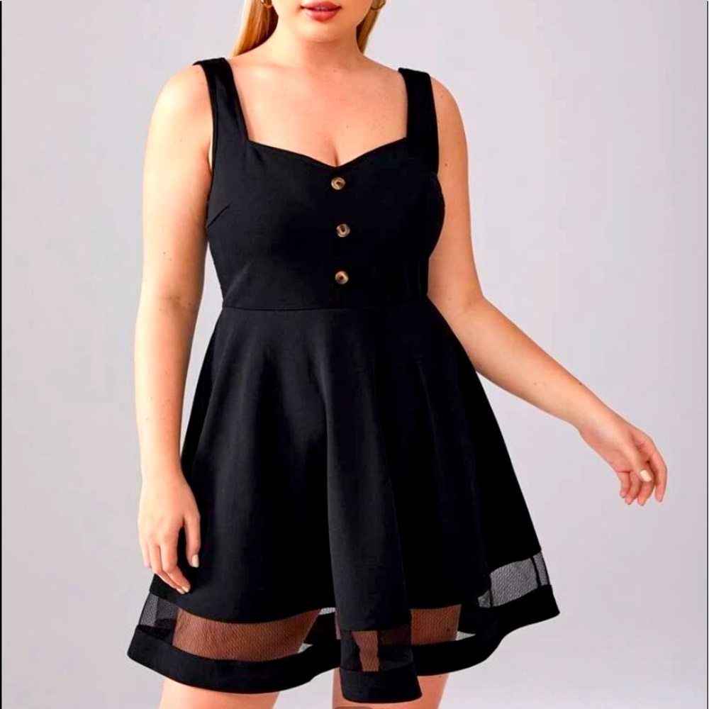 Sheer Button Front Dress